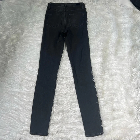 New PAIGE Hoxton High Rise Ultra Skinny Jeans Smoke Grey NWT Denim - Picture 11 of 13
